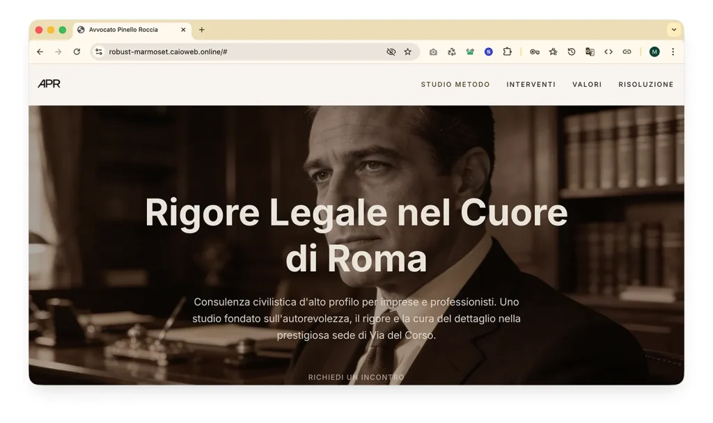 Esempi 5 Sito web avvocato studio legale AI