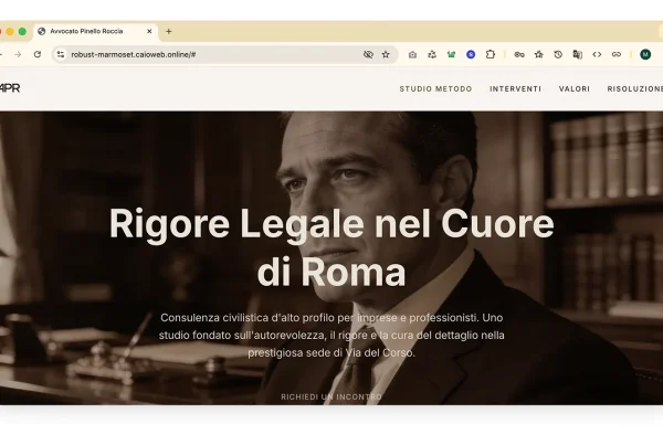 Sito web avvocato studio legale AI