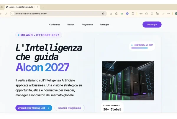 CAIO Demo sito web conferenza AI