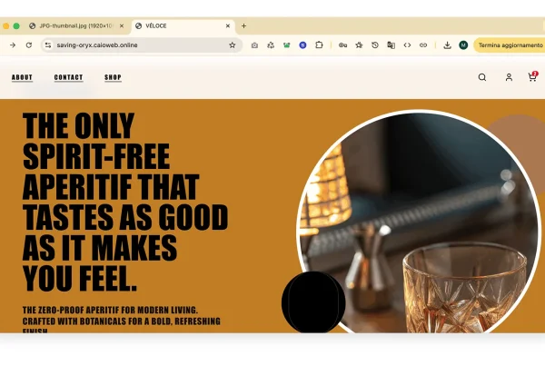 CAIO AI web builder in inglese da mockup jpg