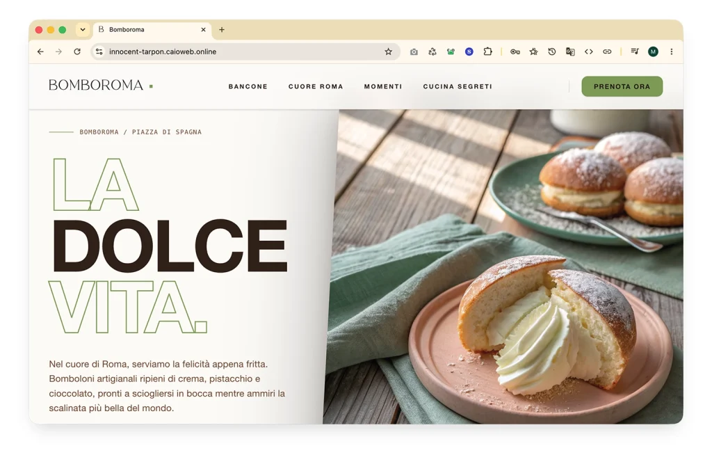Esempi 7 CAIO AI web builder italiano