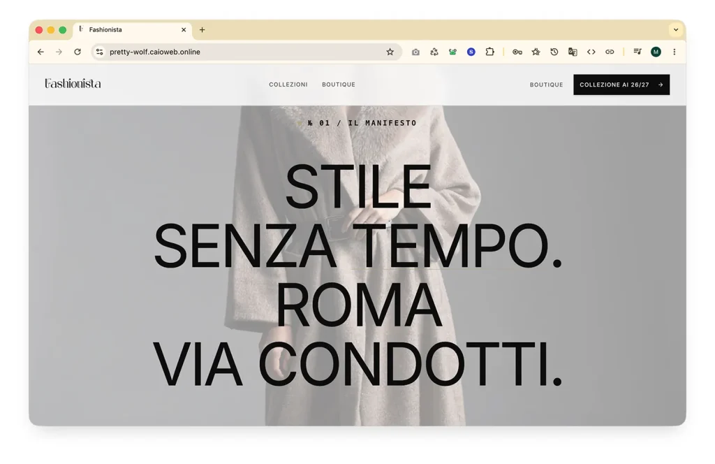 Esempi 8 CAIO AI web builder italiano