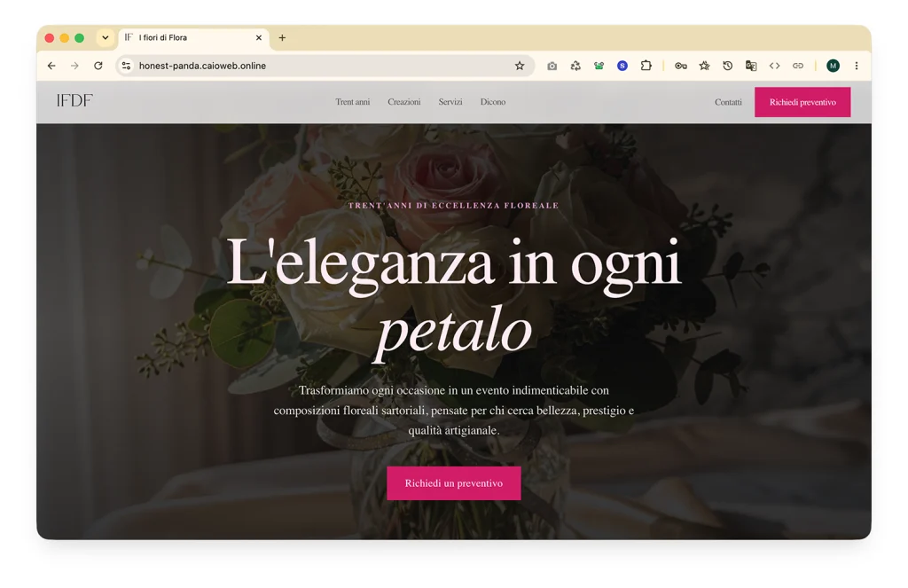 Esempi 4 CAIO AI web builder italiano