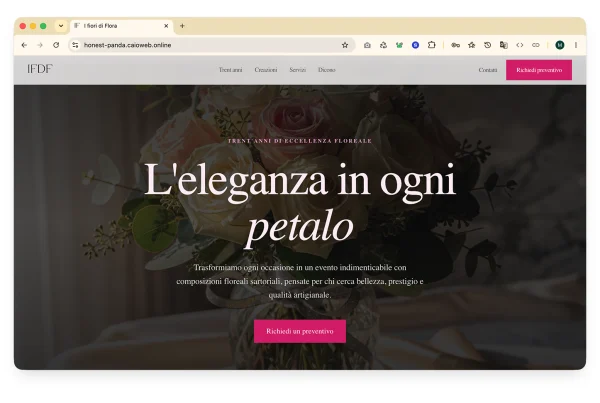 CAIO AI web builder italiano
