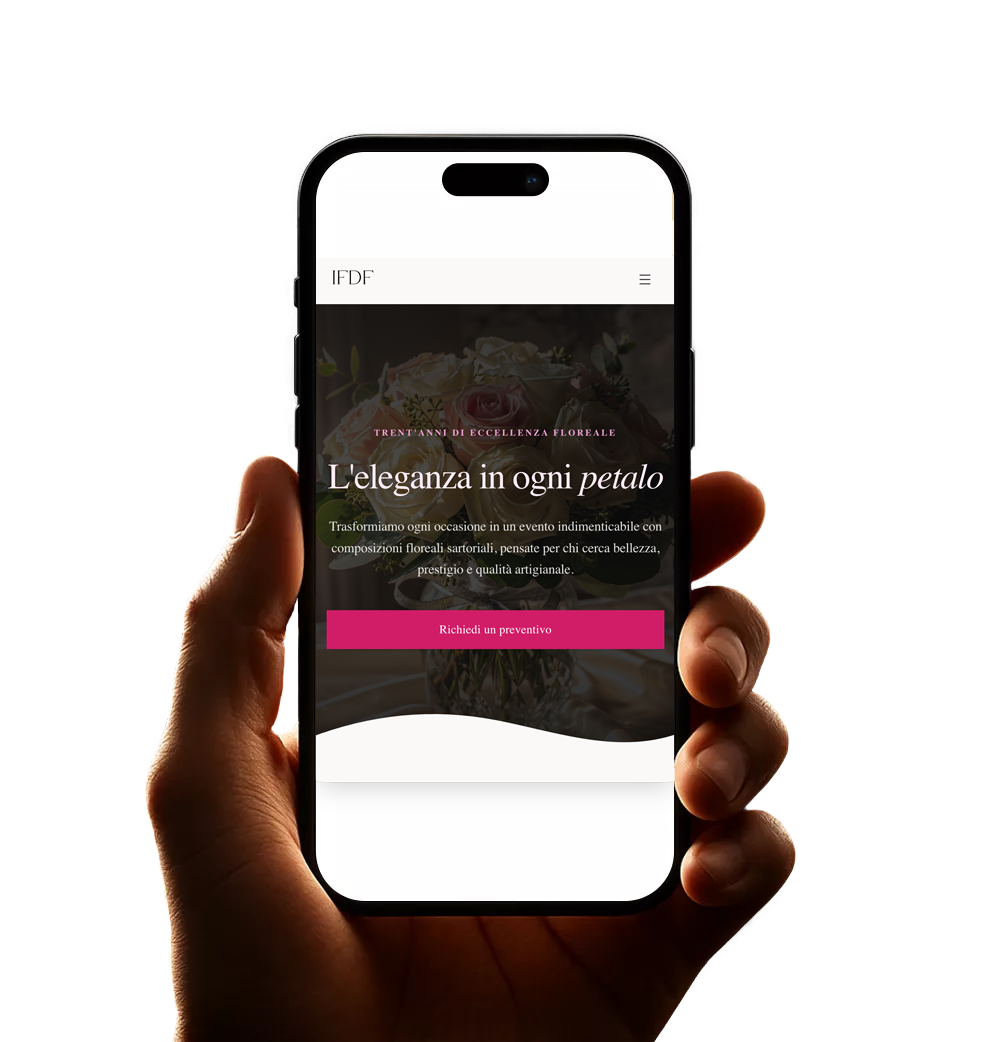 Un sito web per un negozio: un fioraio a Milano 1 CAIO AI web builder italiano