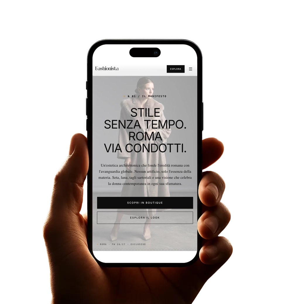 CAIO AI web builder italiano iphone mobile smartphone