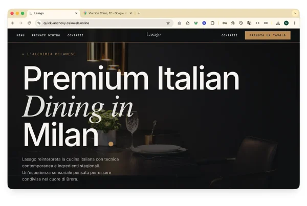 CAIO AI web builder italiano